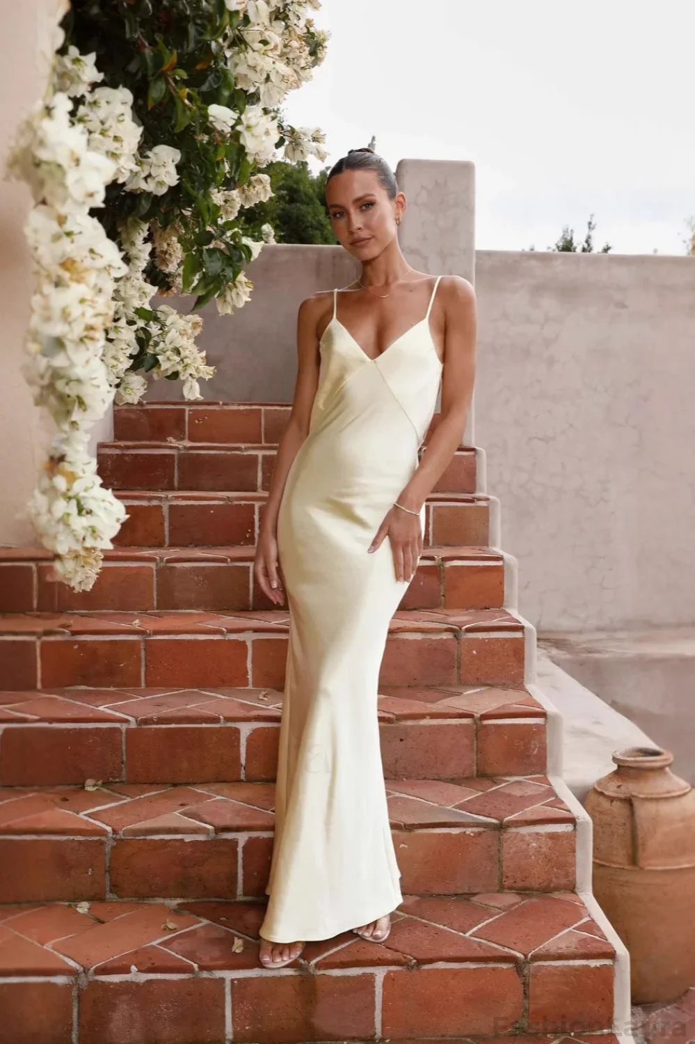 Backless Cami Silk Dress - Image 3