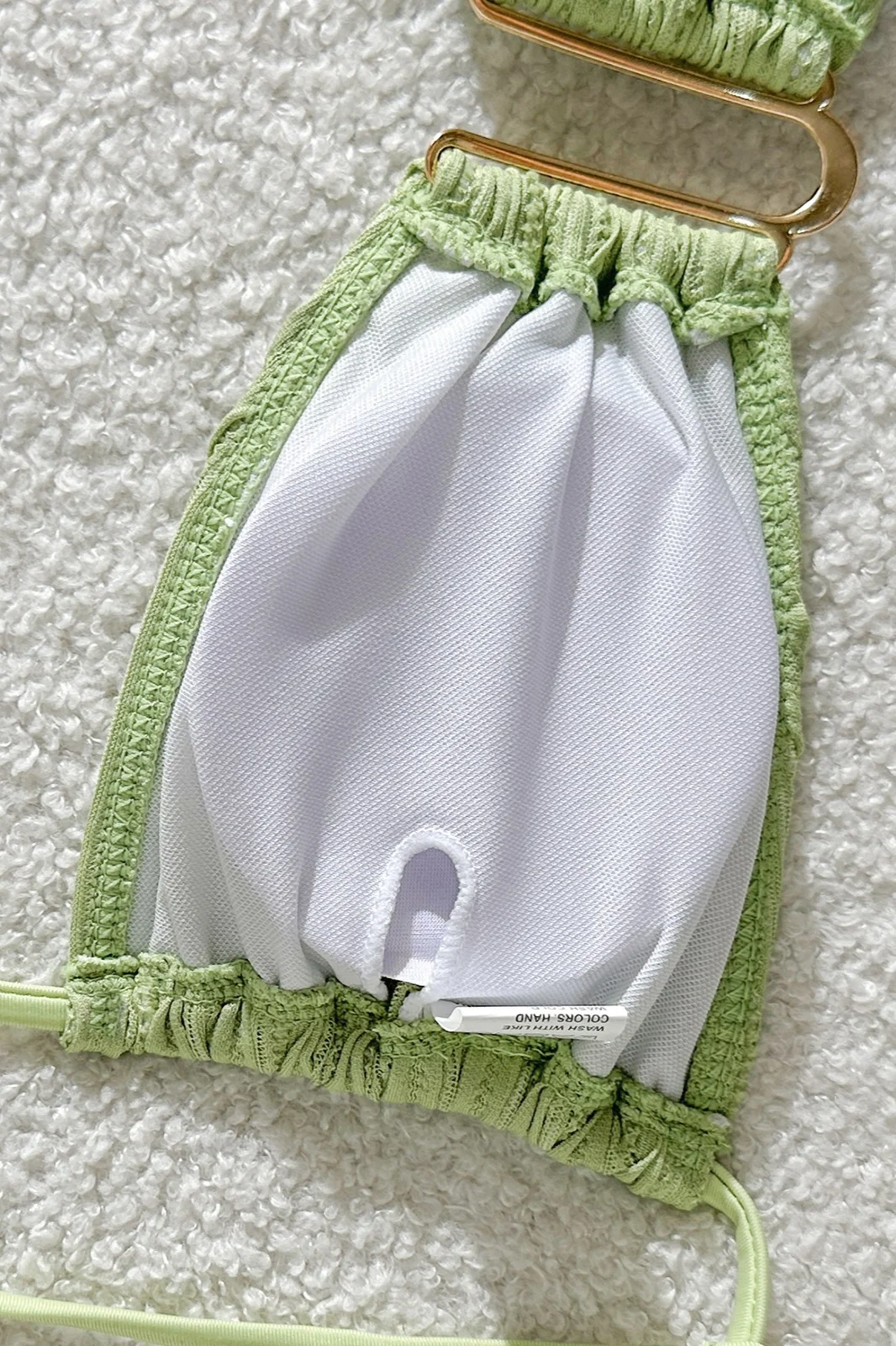 Backless Drawstring Tie Two Piece Bikini Set - Image 8