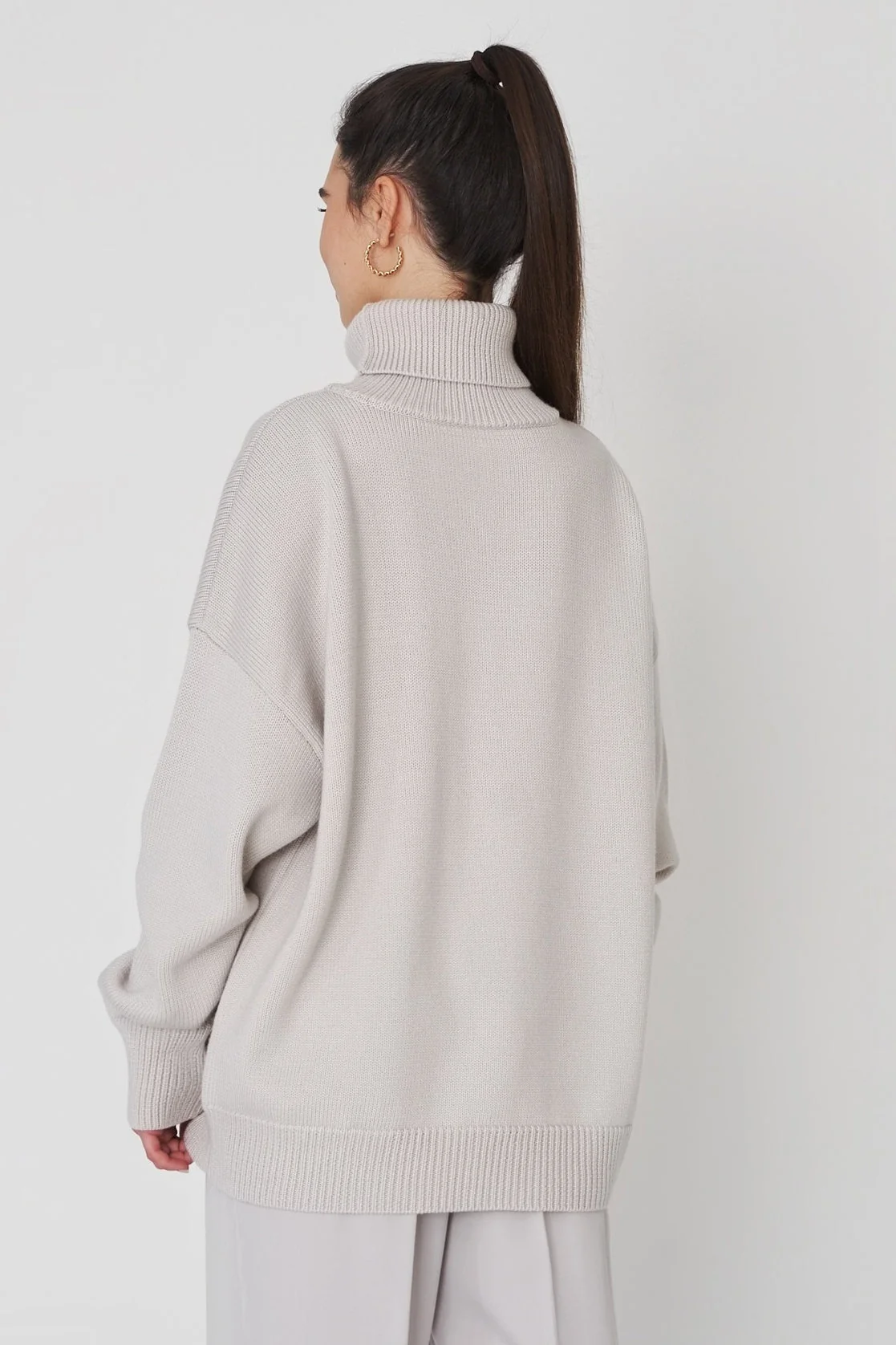 Basic Solid Knit Turtleneck Sweater - Image 39