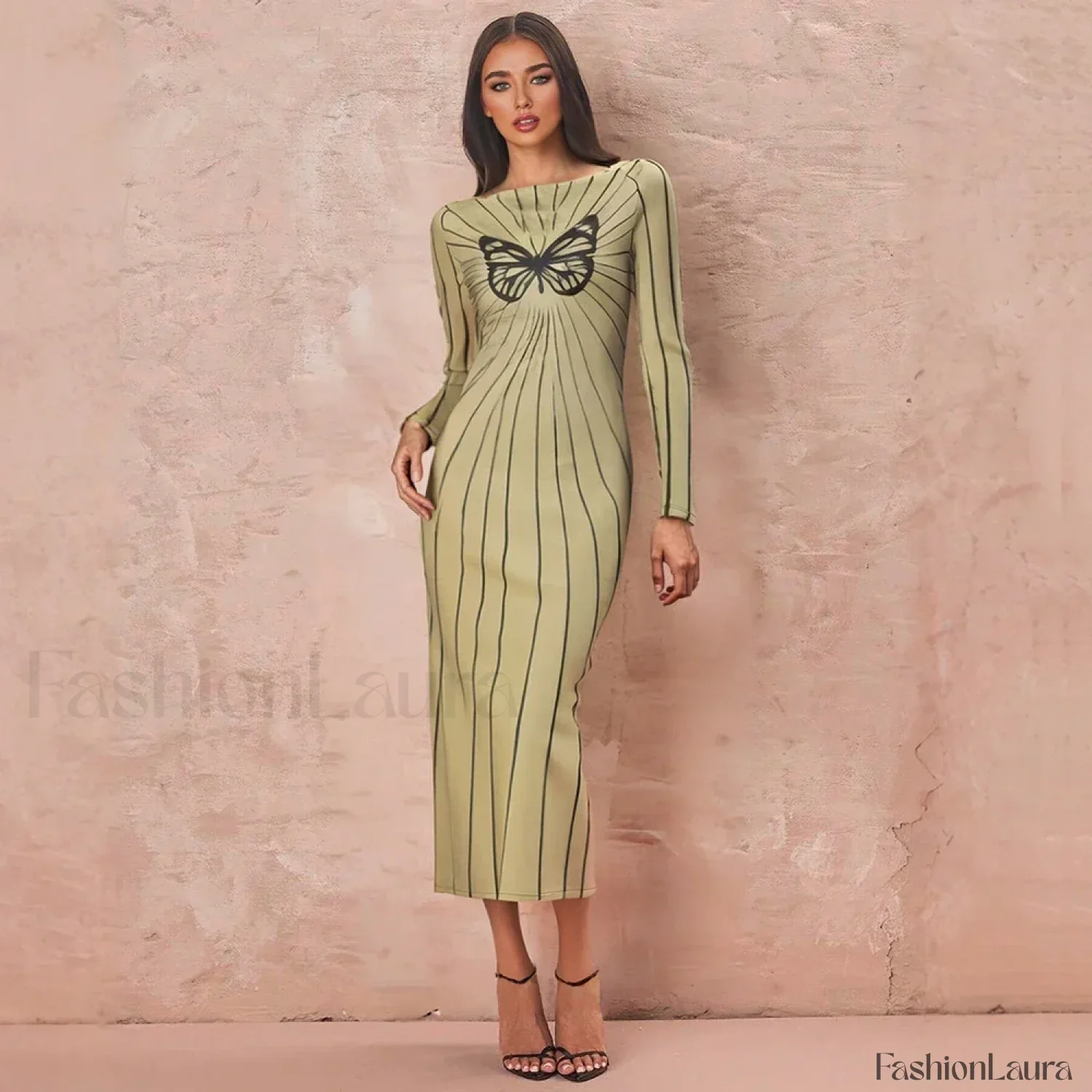 Butterfly Wrap Maxi Midi Dress - Image 6