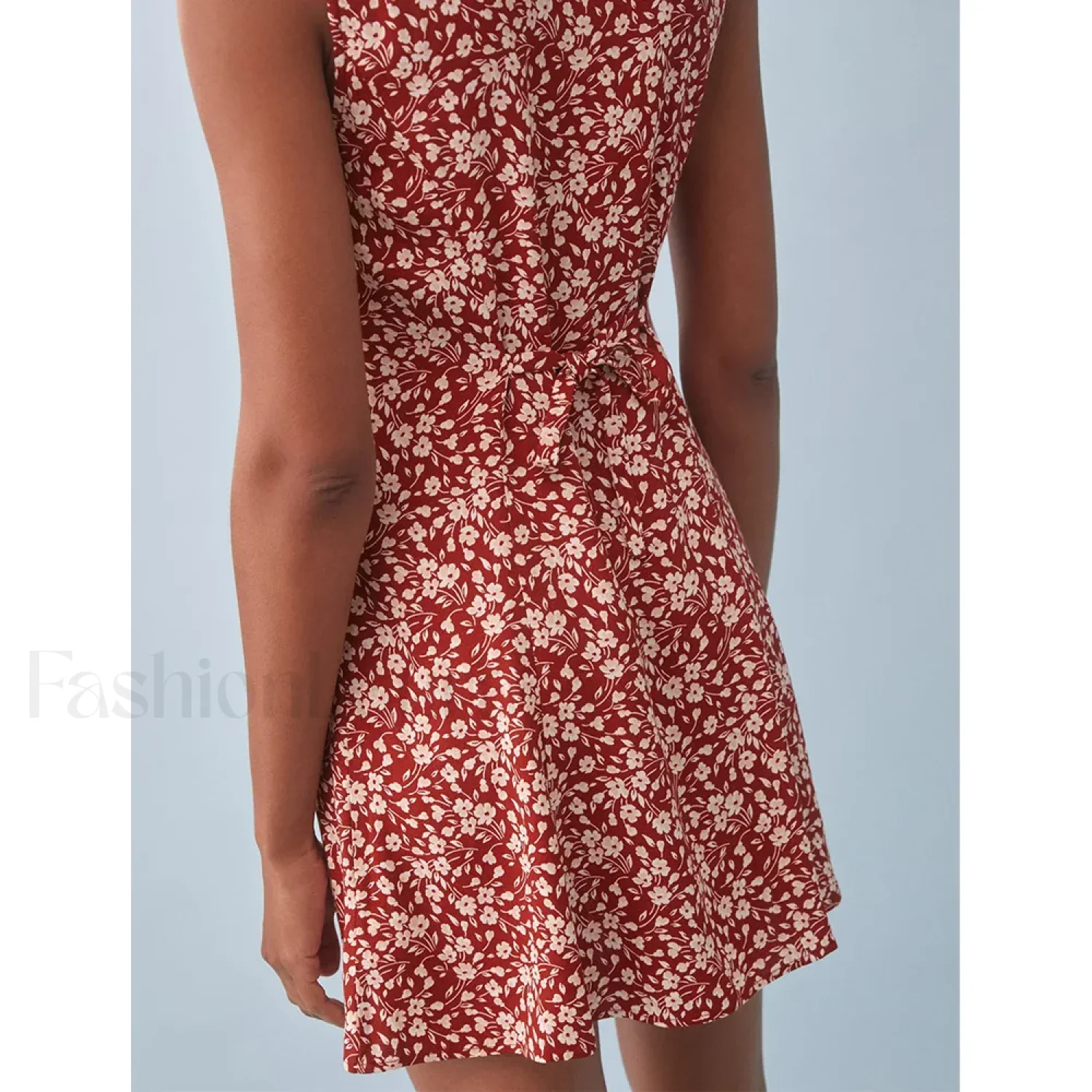 Button-Back V-Neck Floral Dress - Image 13
