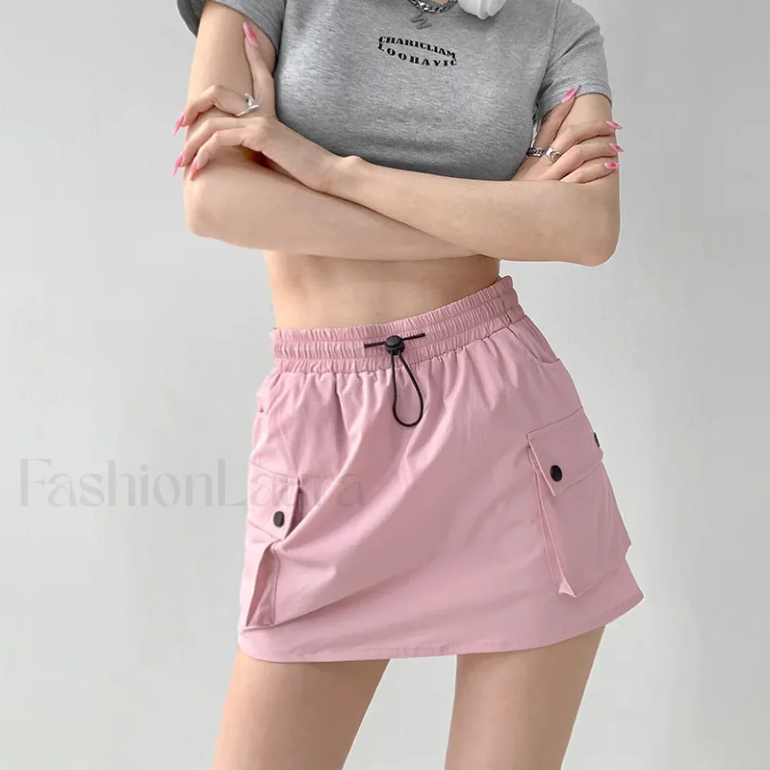 Cargo Toggle Waist Skirt