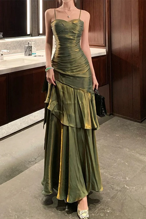Chiffon Spaghetti Strap Maxi Dress - Image 2