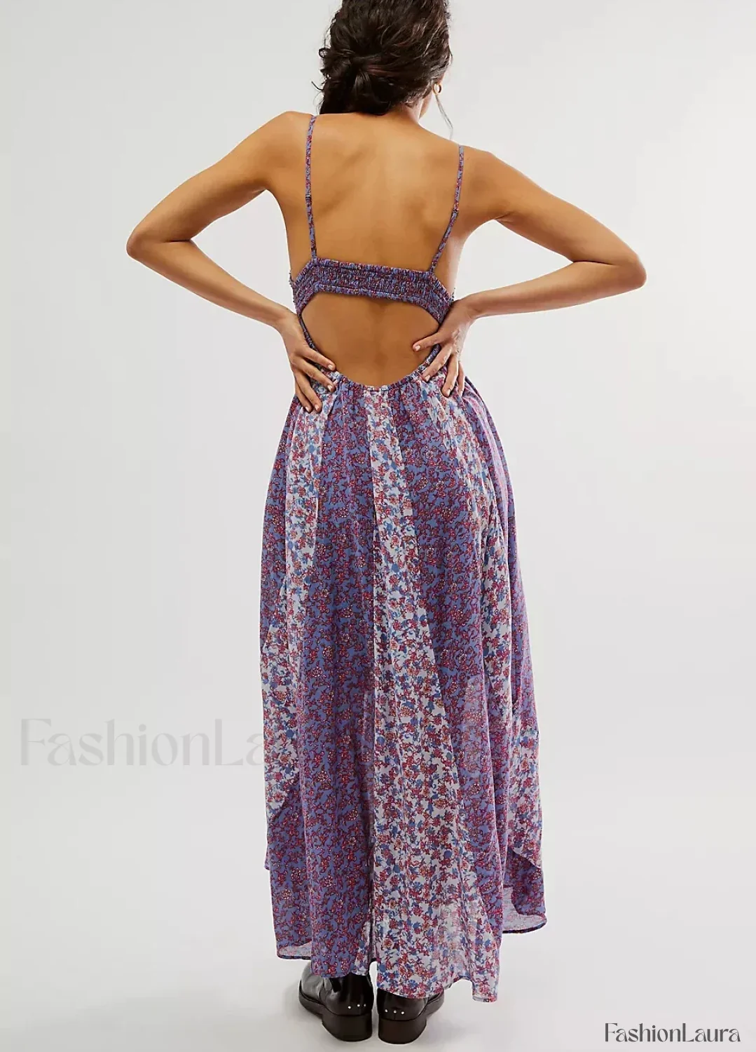 Chiffon Strap Backless Boho Dress - Image 27