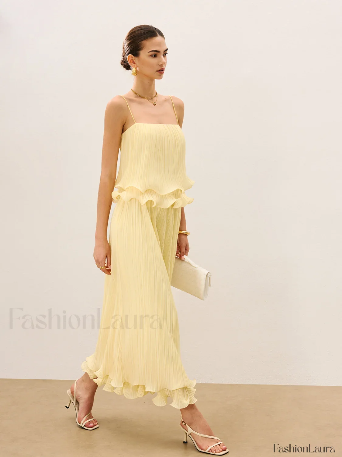Pleated Layered Ruffle Skirt Set - Image 23
