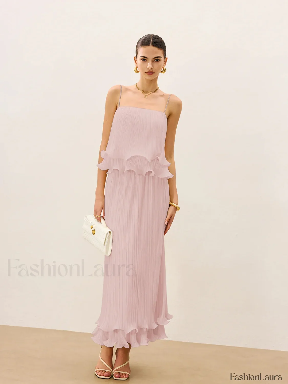 Pleated Layered Ruffle Skirt Set - Image 24