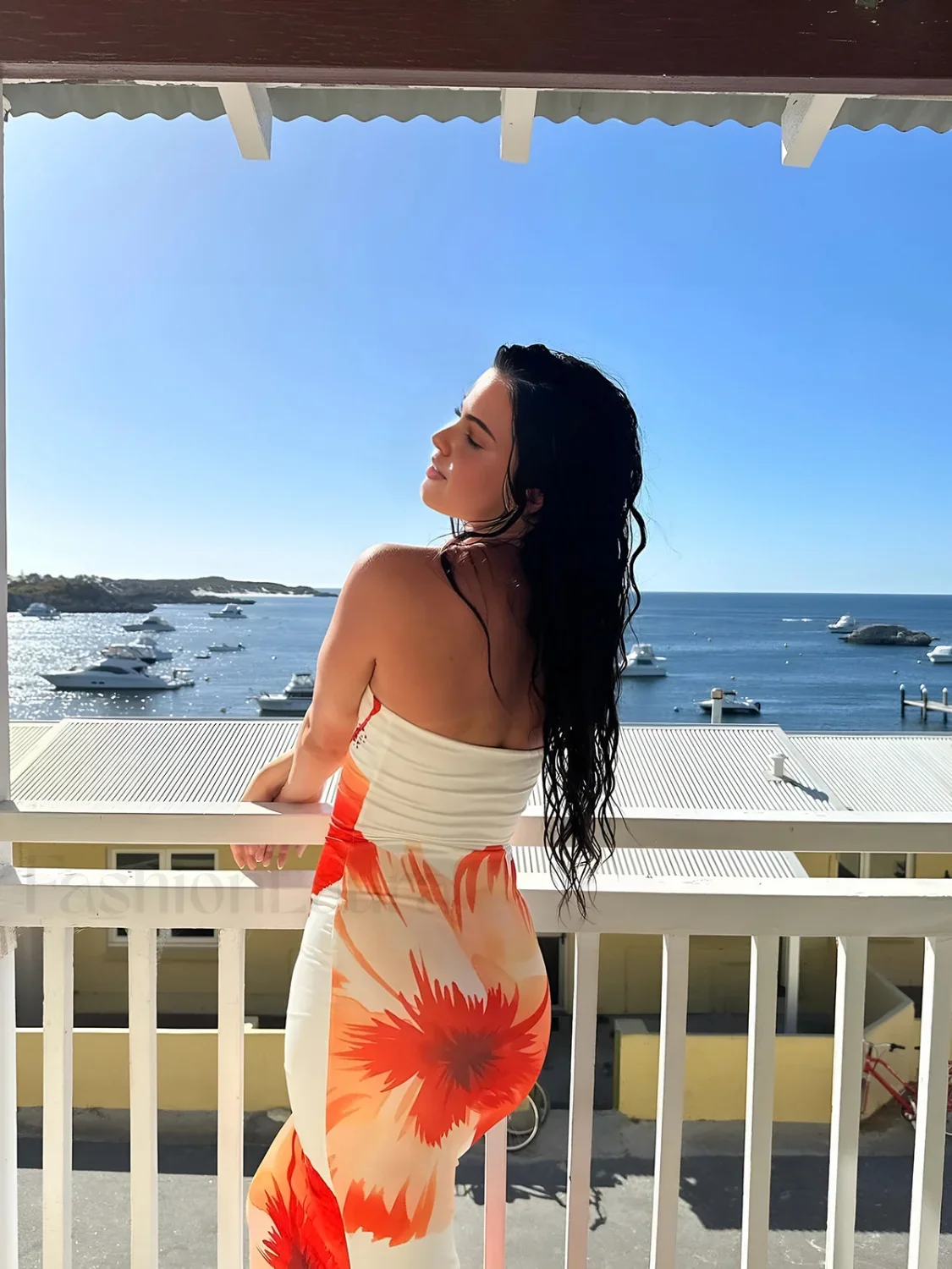 Floral Print Vacation Tube Long Dress - Image 7