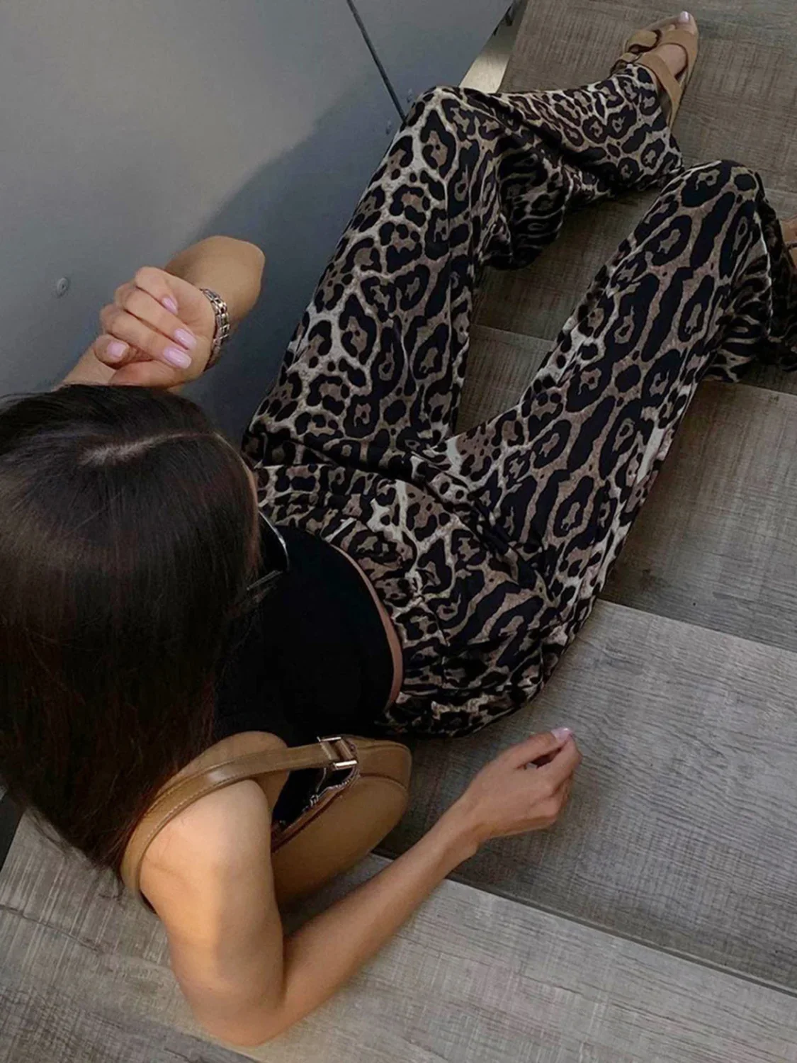 Leopard Print Wide Leg Pants - Image 6
