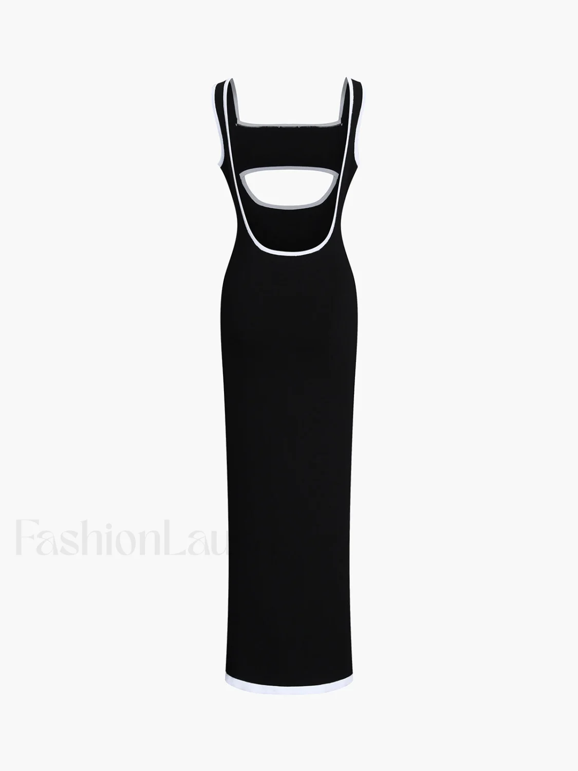 Contrast Trim Cutout Long Sweater Dress - Image 6