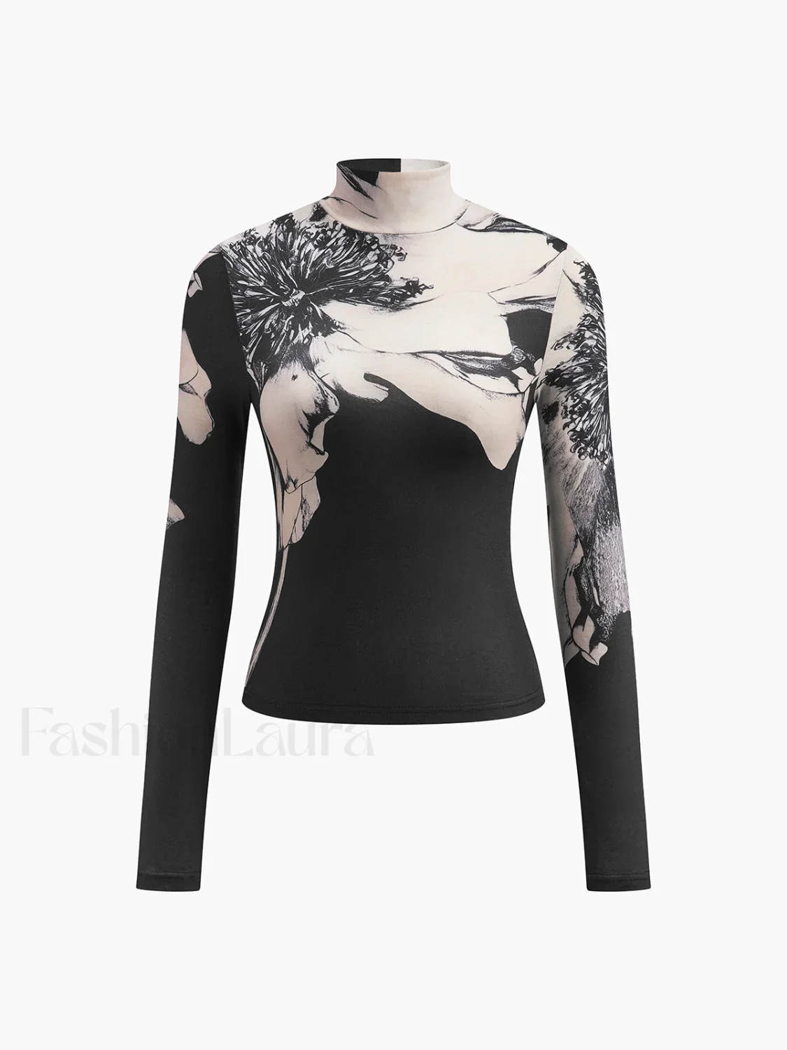 Mock-Neck Tye Dye Printed Shirt - Image 7