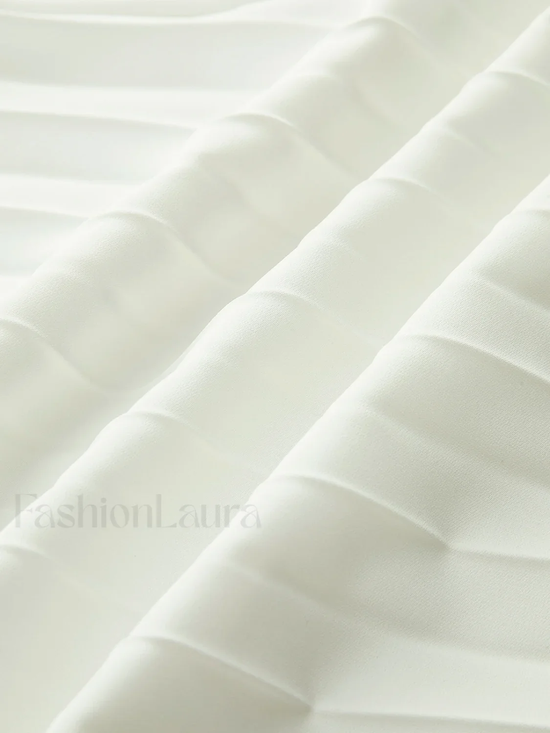 Solid Pleated Strapless Split Dress - Image 11
