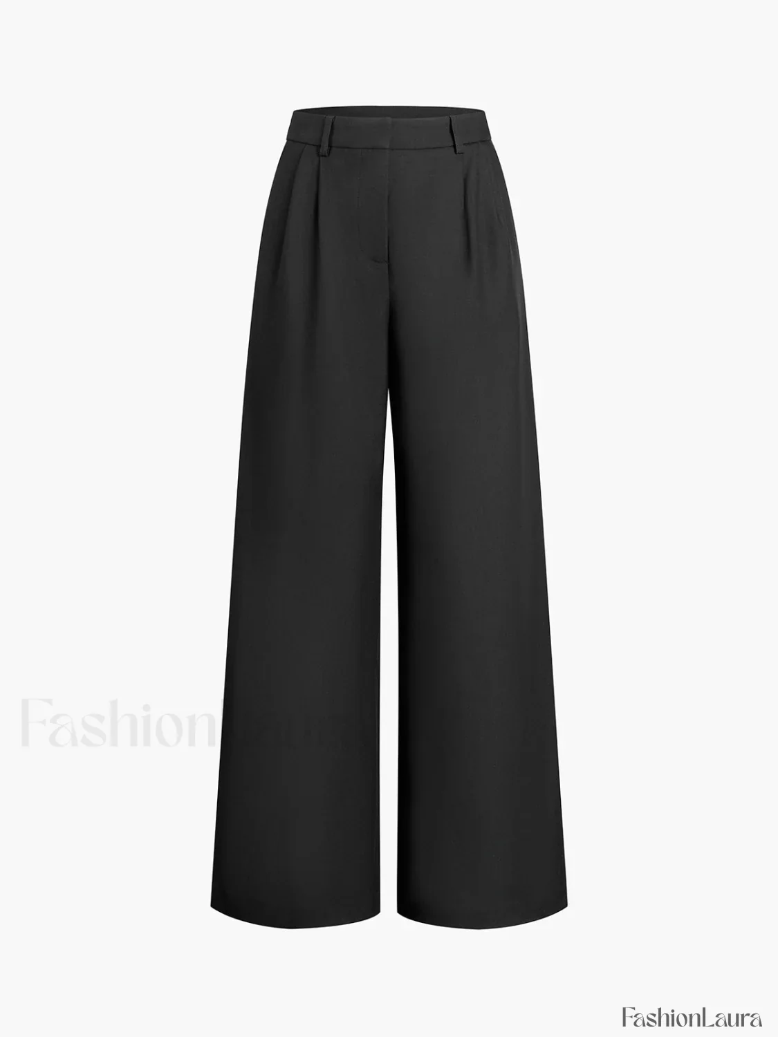 Solid Wide Leg Pants Without Belt - Image 28