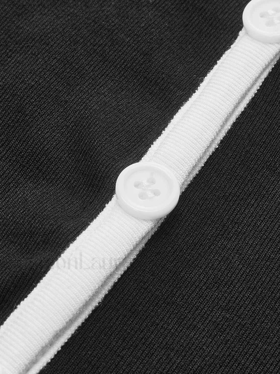 Square Neck Contrast Trim Long Sleeve Knit Shirt - Image 17
