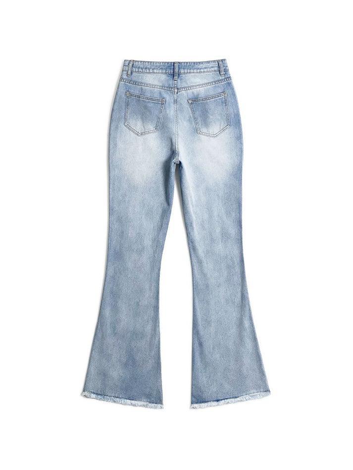 Distressed High Waist Ripped Jeans - Image 17