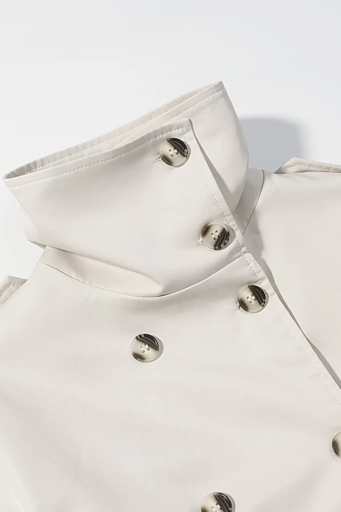 Double Breasted Belted Overcoat - Image 6