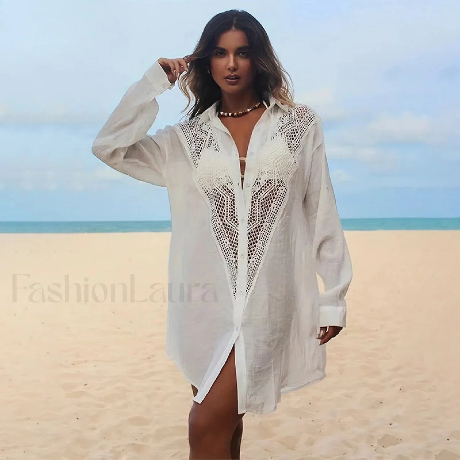 Elegant Backless Club Dress Cover Up - Image 4