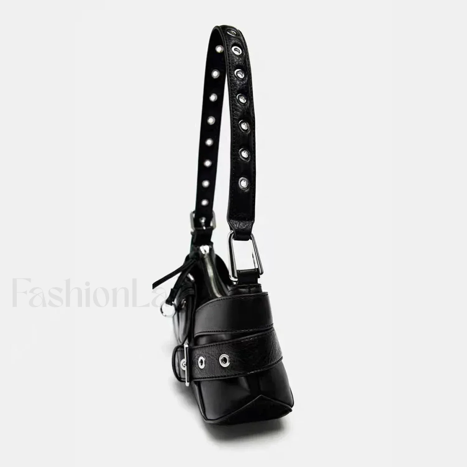 Goth Y2K Punk Rivet Chain School PU Leather Skeleton Fashion Women Backpack Bag - Image 6