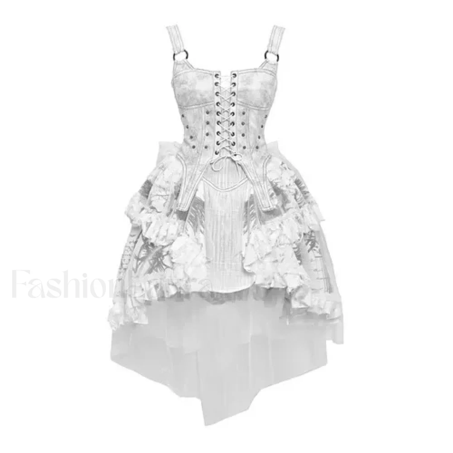 Original Punk Gothic Print Lolita Gothic Dress - Image 6