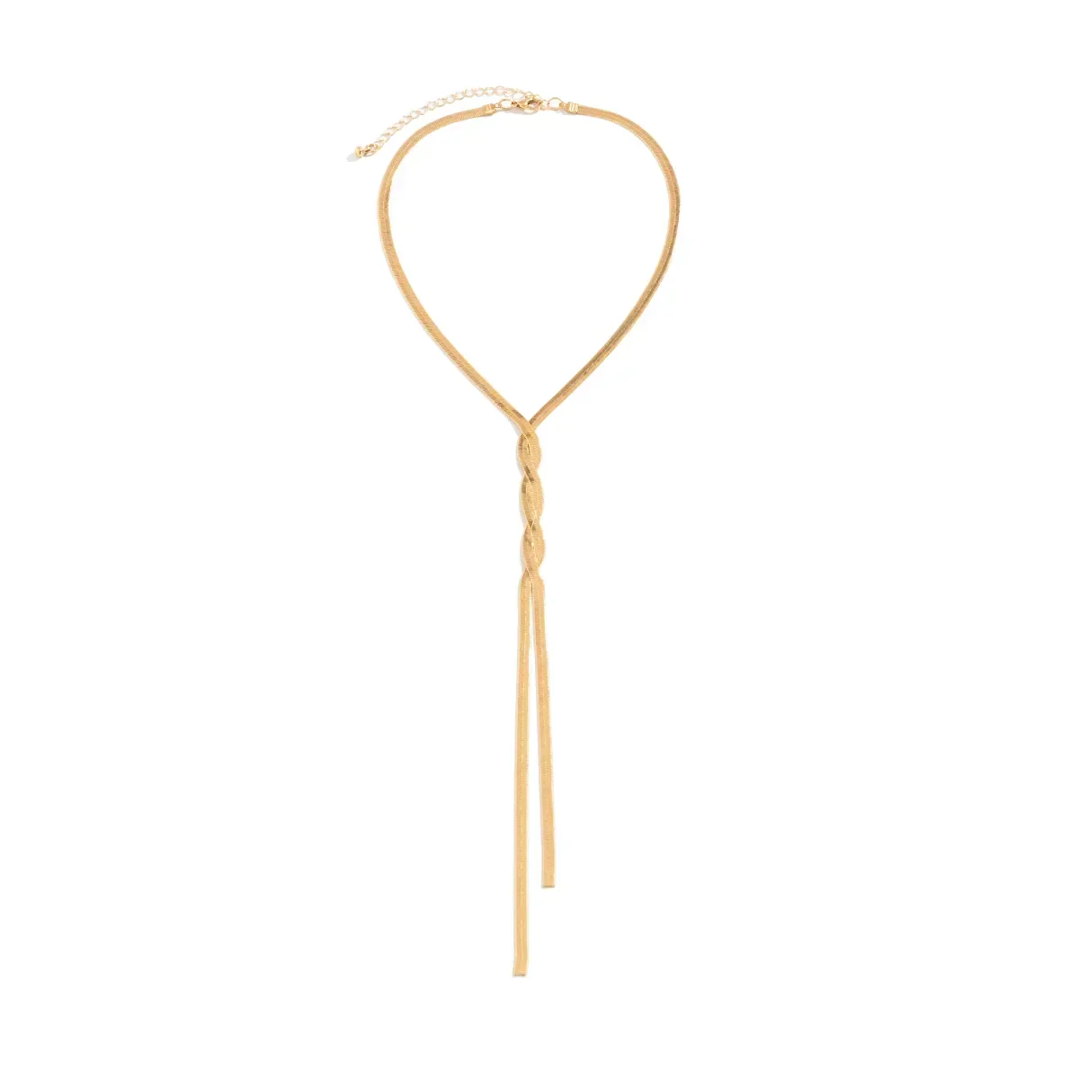 Adjustable Flat Temperament Weave Link Chest New Necklace - Image 5