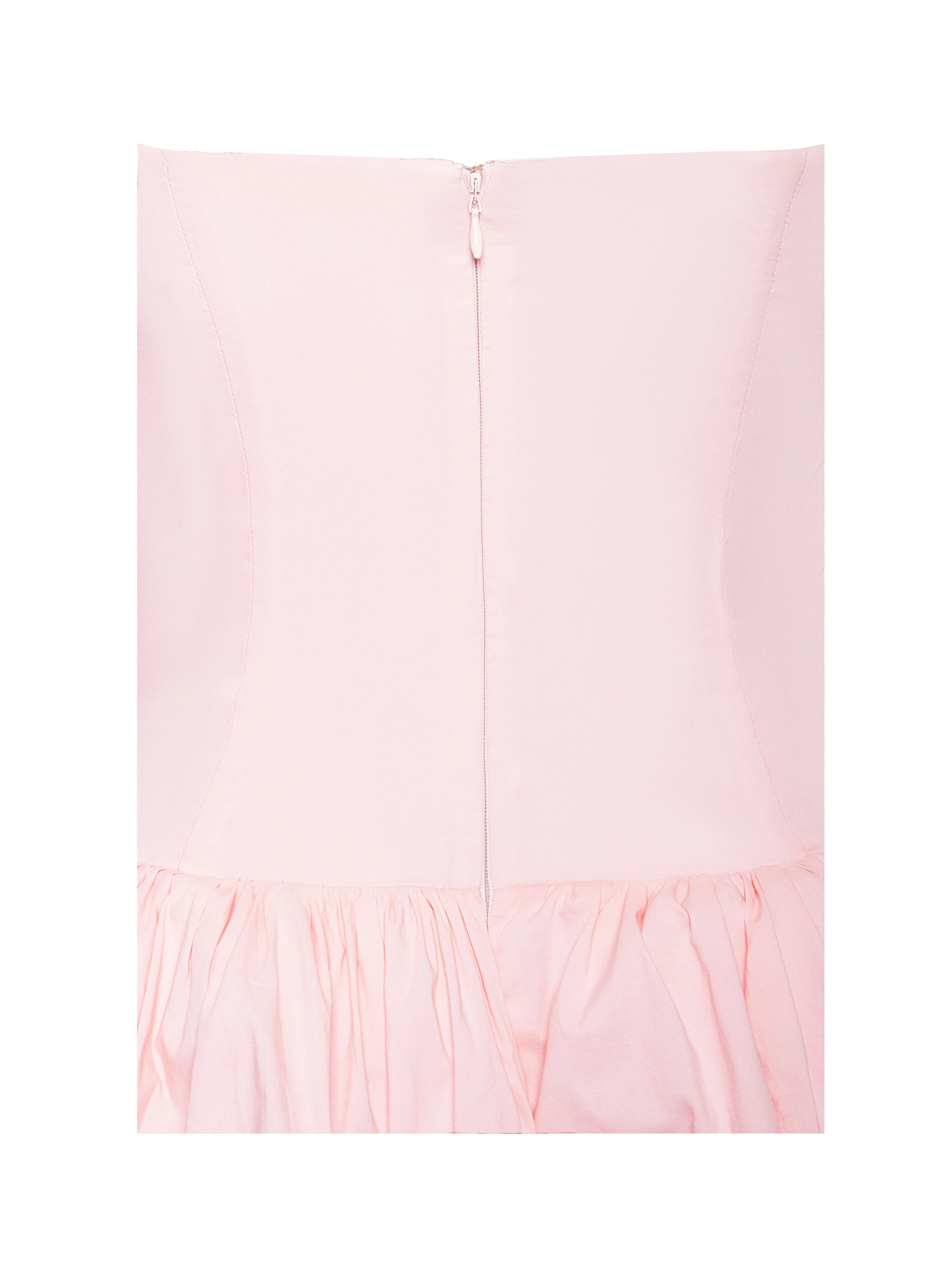 Oletta Pink Corset Strapless Graceful Bubble Hem Mini Dress - Image 14