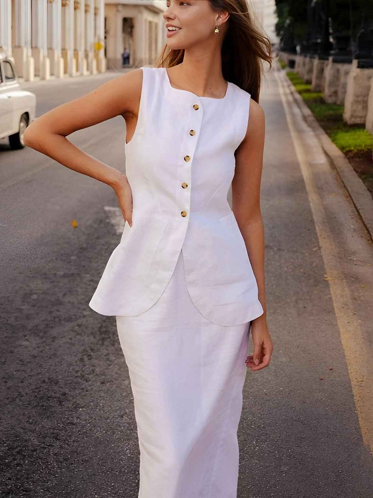Cotton Blends Graceful Skirt Set - Image 8