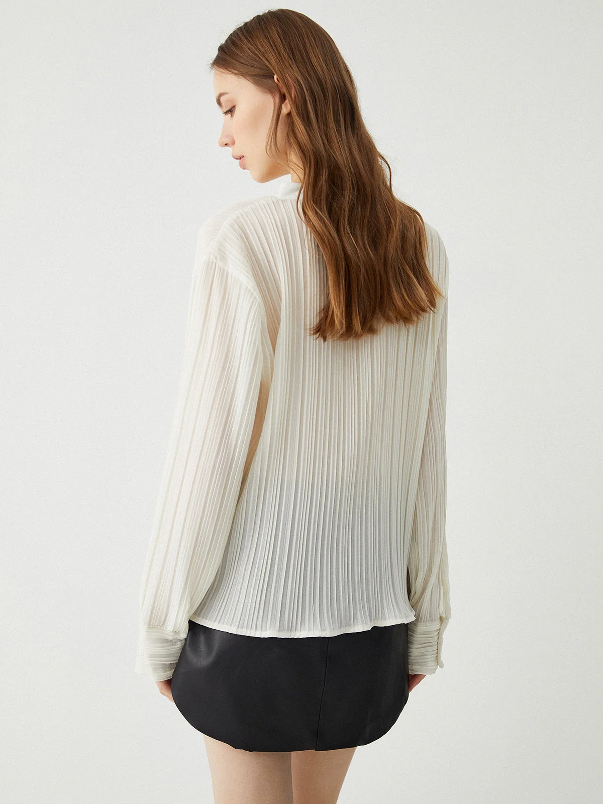 Button Up Graceful V-neck Shirt - Image 11