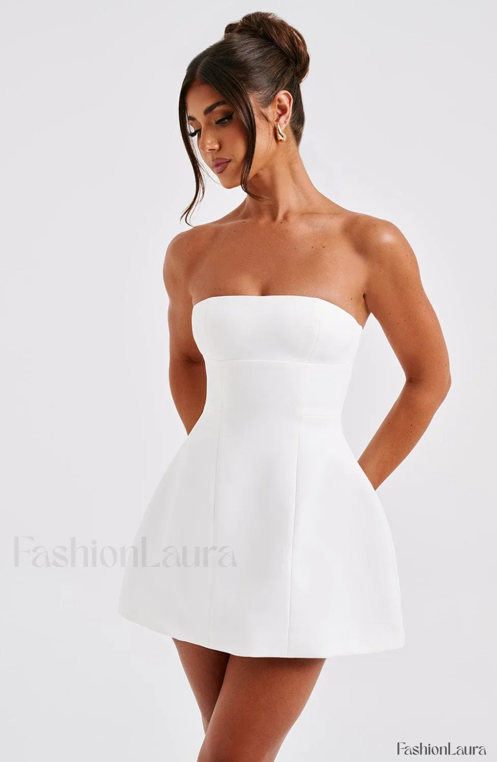 Asha Mini Graceful Dress - Ivory - Image 18
