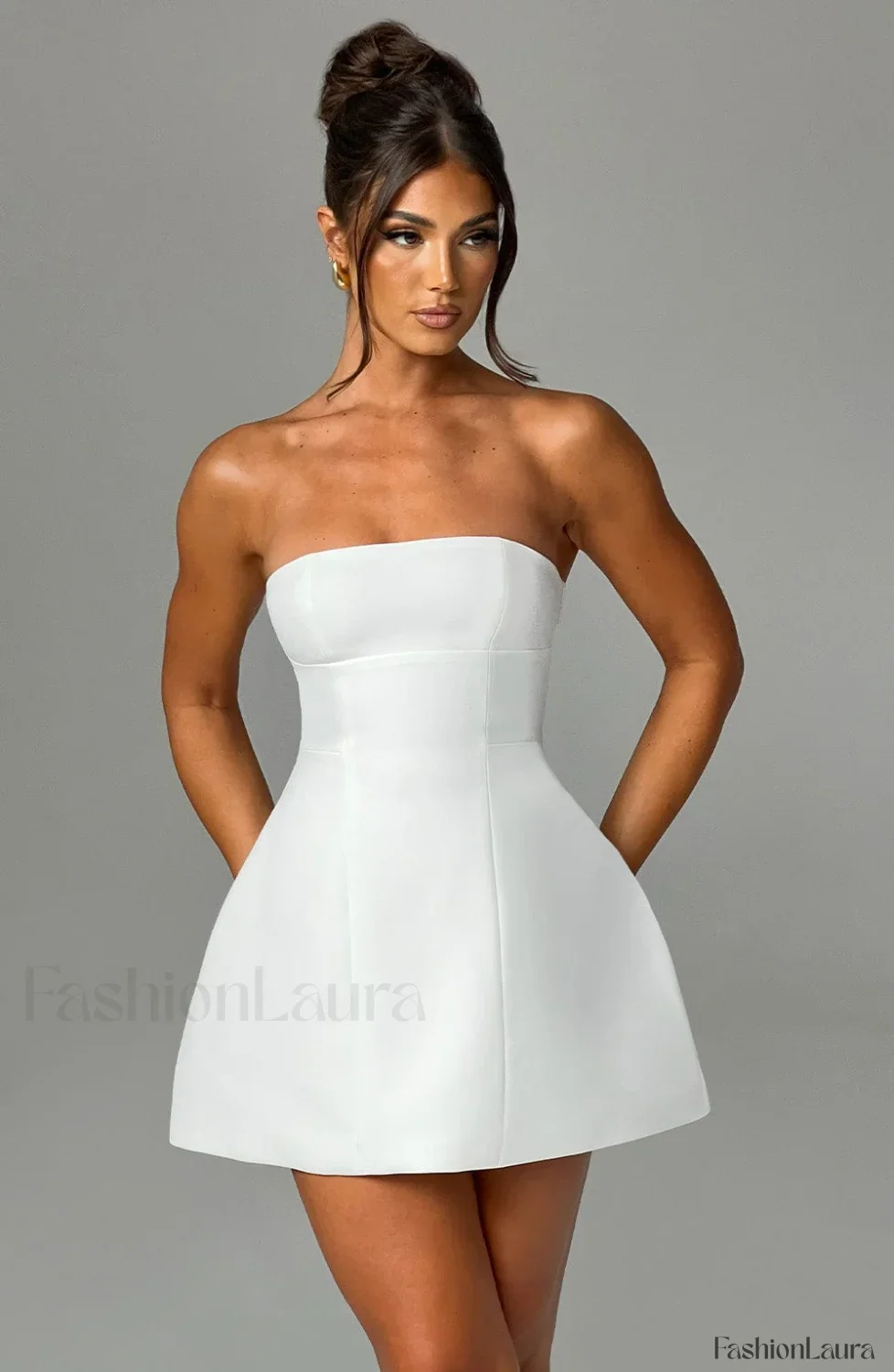 Asha Mini Graceful Dress - Ivory - Image 22
