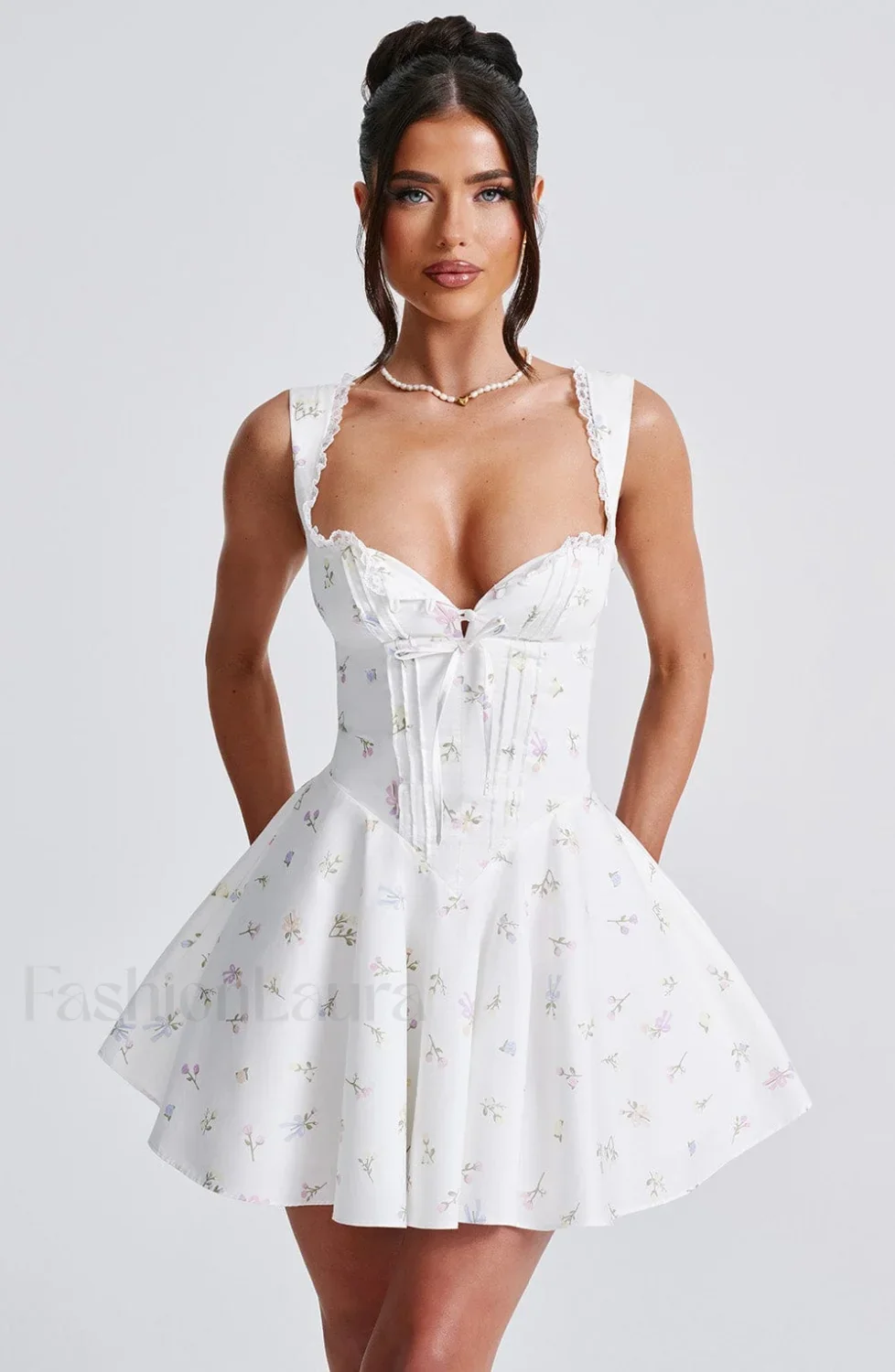 Antonella Mini Dress Trendy - Multi Floral Print - Image 8