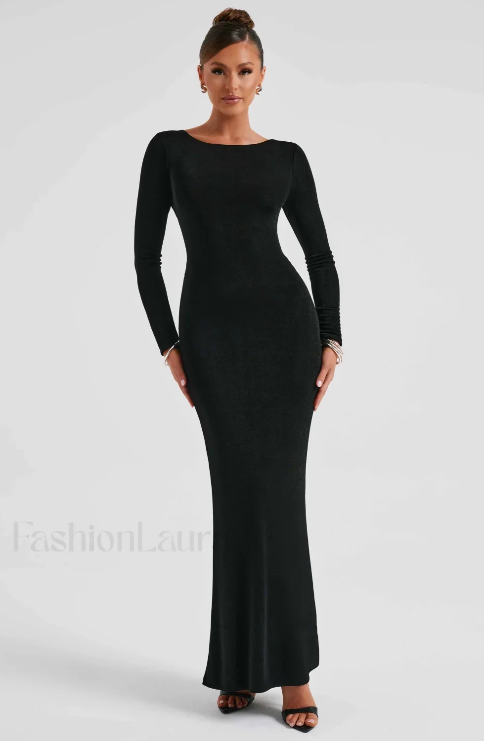 Anastassia Maxi Graceful Dress - Black - Image 10