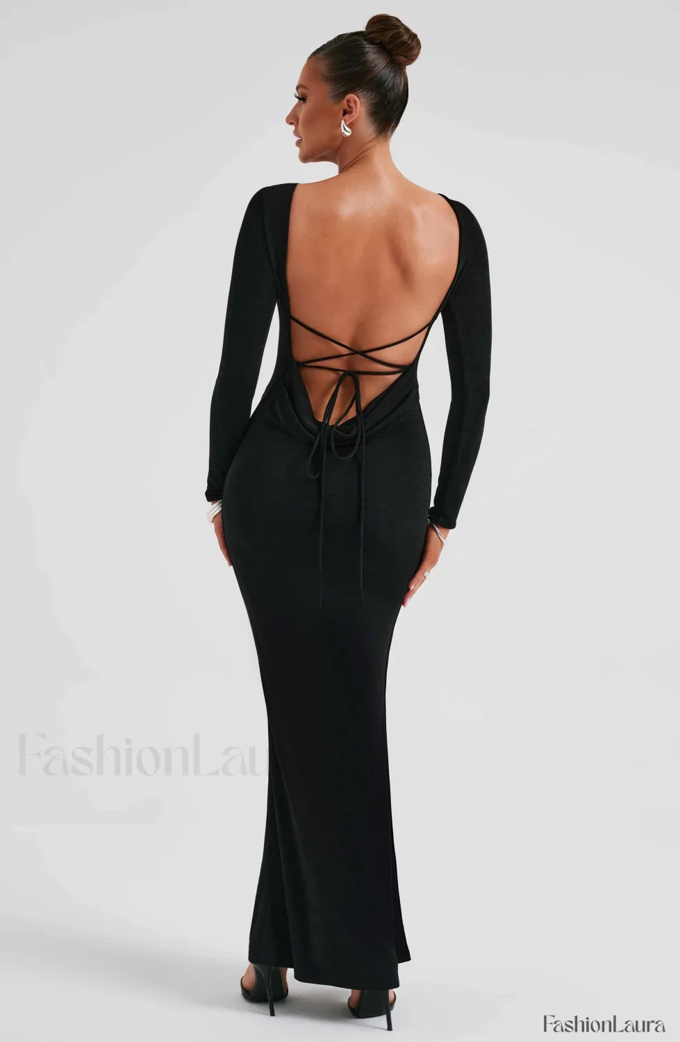 Anastassia Maxi Graceful Dress - Black - Image 24