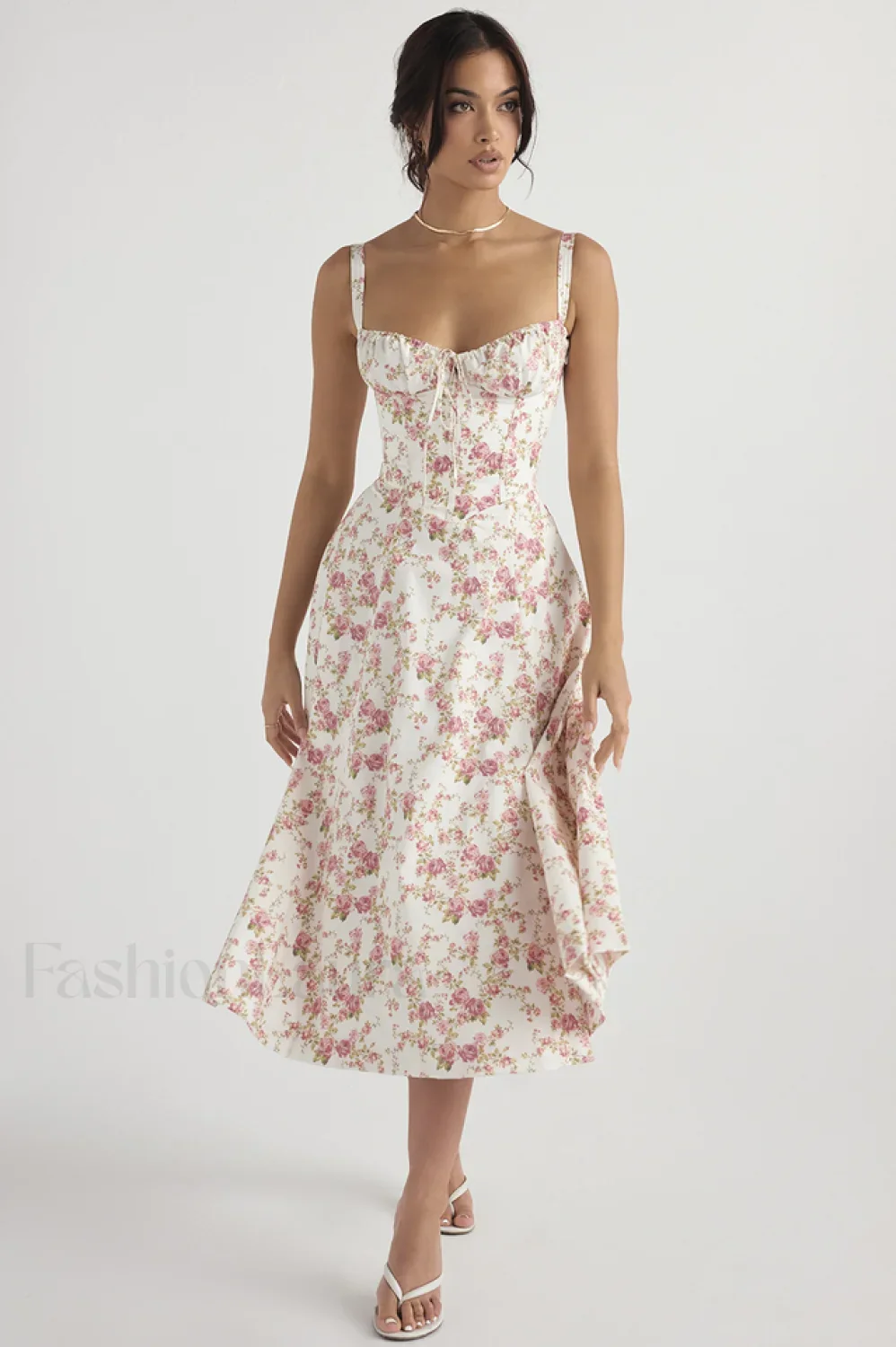 Floral Elegant Print Sundress - Image 4