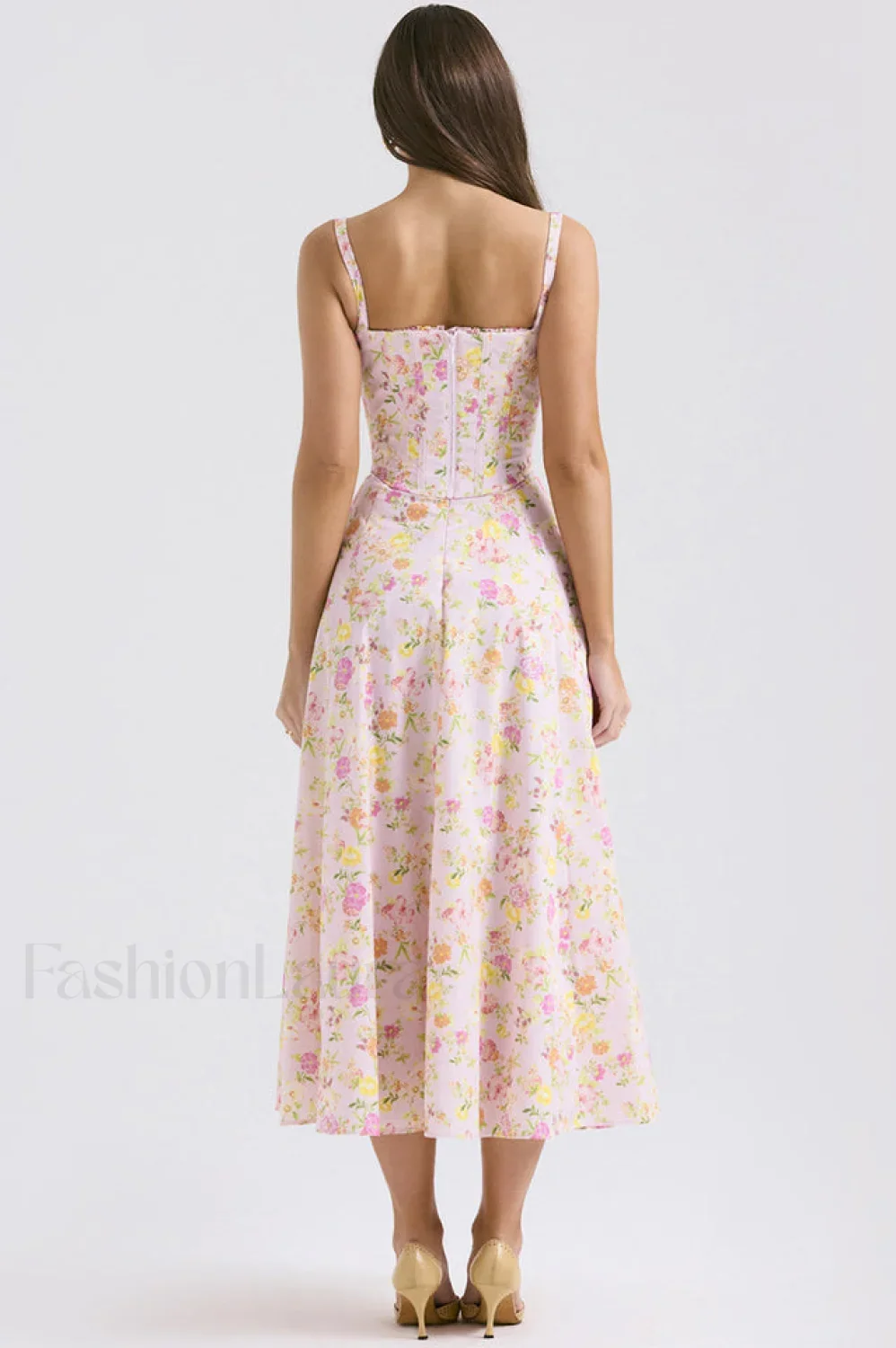 Clarabelle Pink Meadow Charming Print Cotton Sundress - Image 5