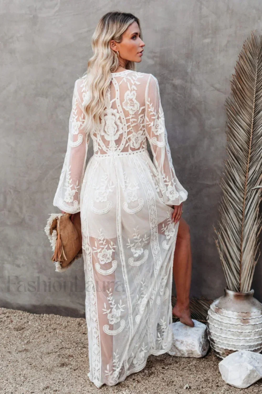Boho Lace Stylish Maxi Dress - Image 2