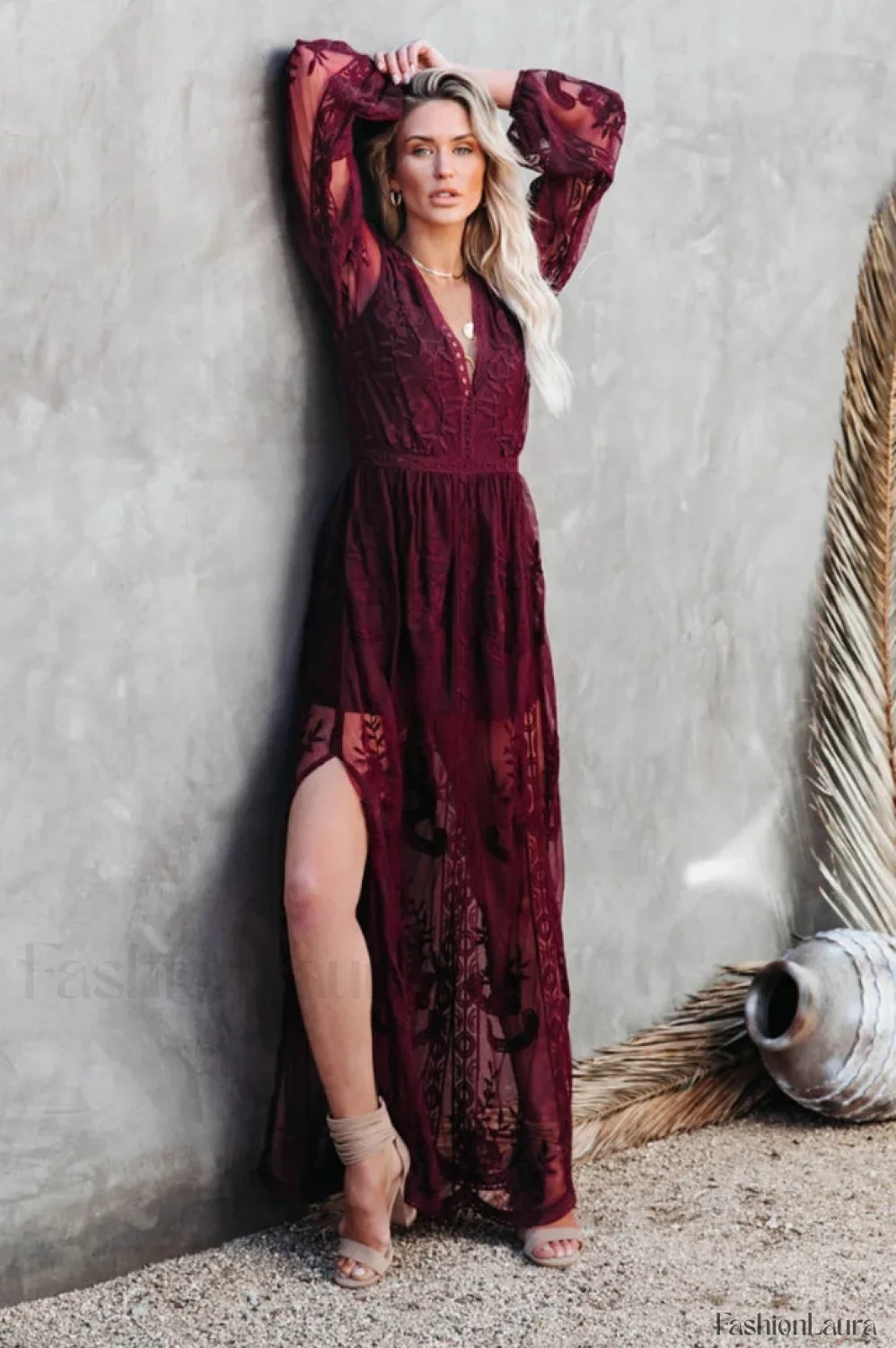 Boho Lace Stylish Maxi Dress - Image 38