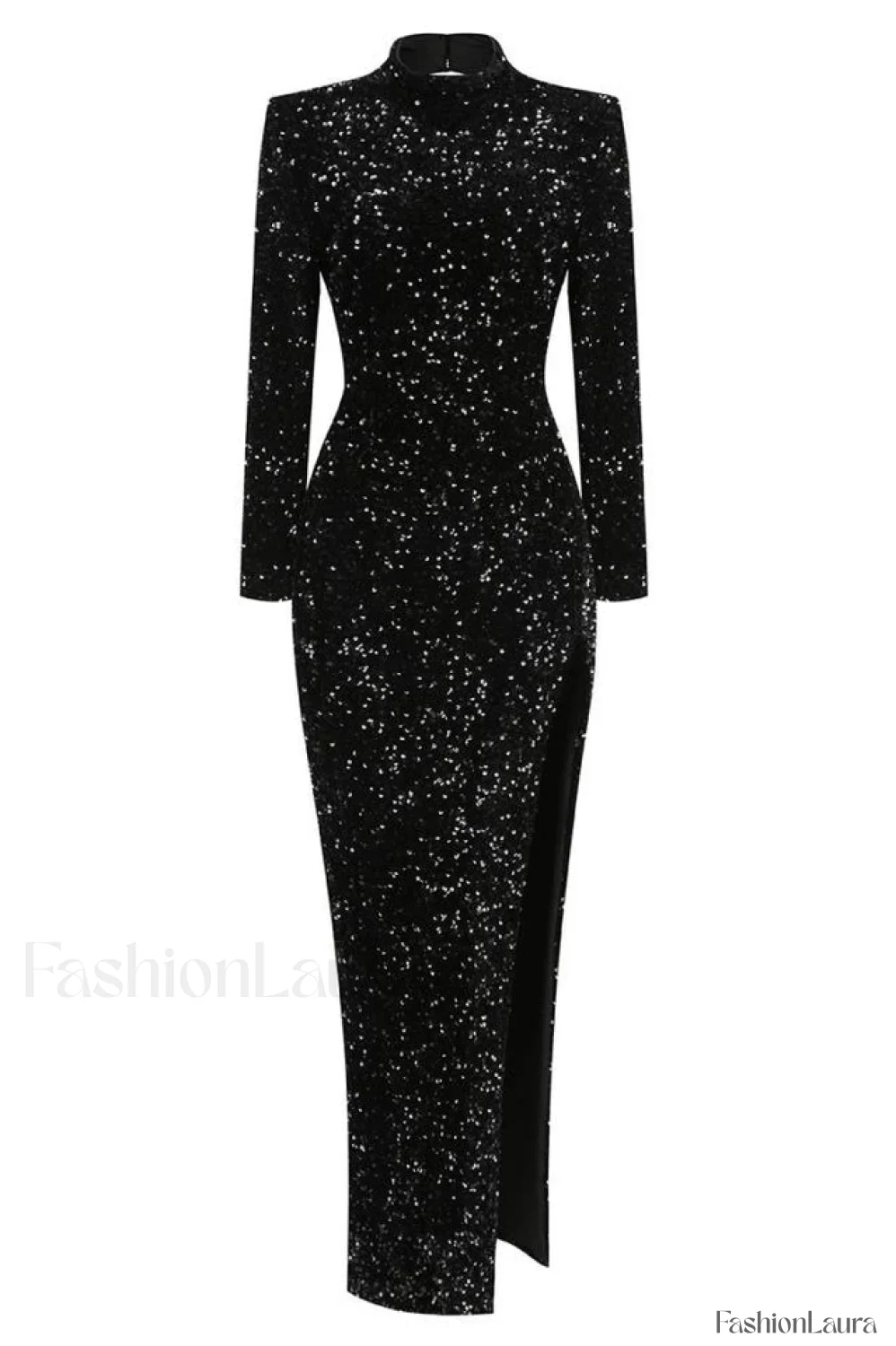 Sequin Embellishments Stylish Slit Maxi Dress - Image 12