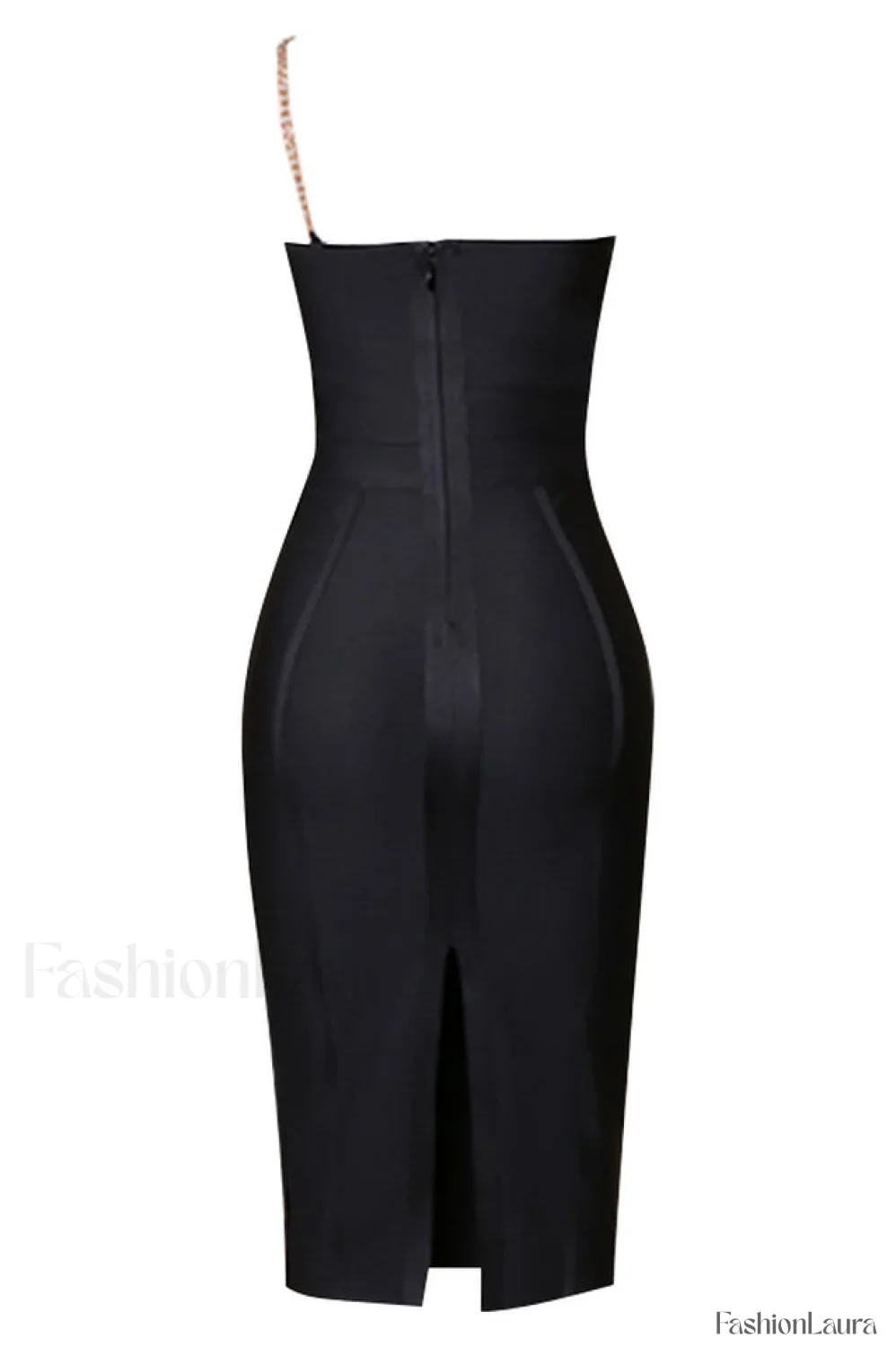 Savina One Shoulder Charming Midi Bandage Dress - Image 28