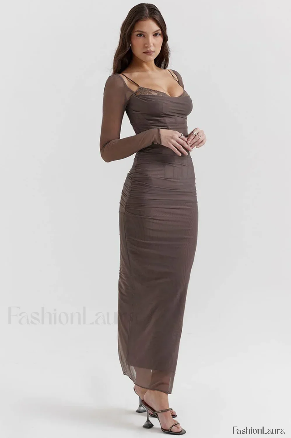 Katarina Black Stylish Maxi Dress - Image 16
