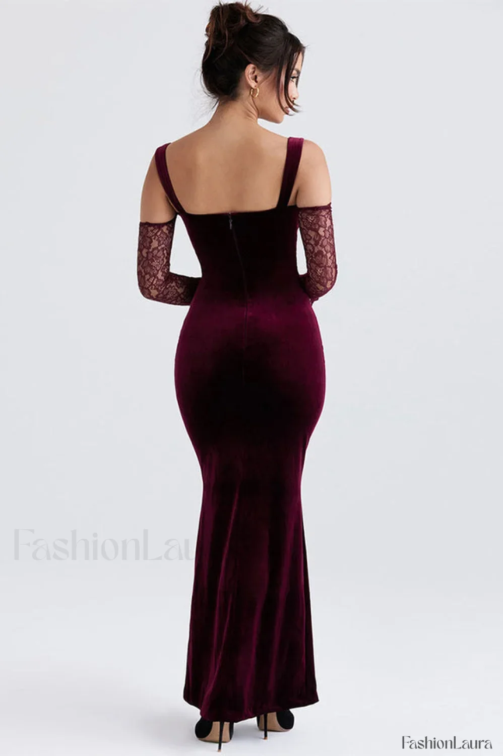 Kaia Evening Stylish Velvet Maxi Dress - Image 12