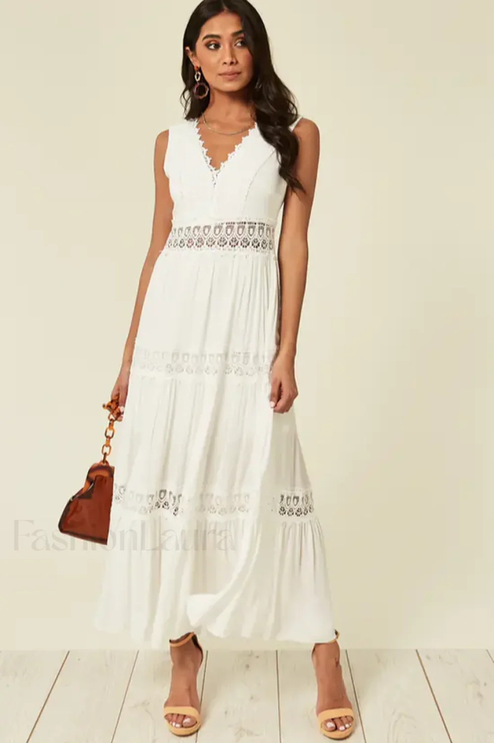 Jessica White Stylish Maxi Dress - Image 2