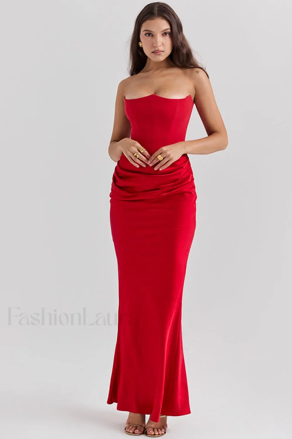 Persephone Off Stylish Shoulder Bustier Maxi Dress - Image 18