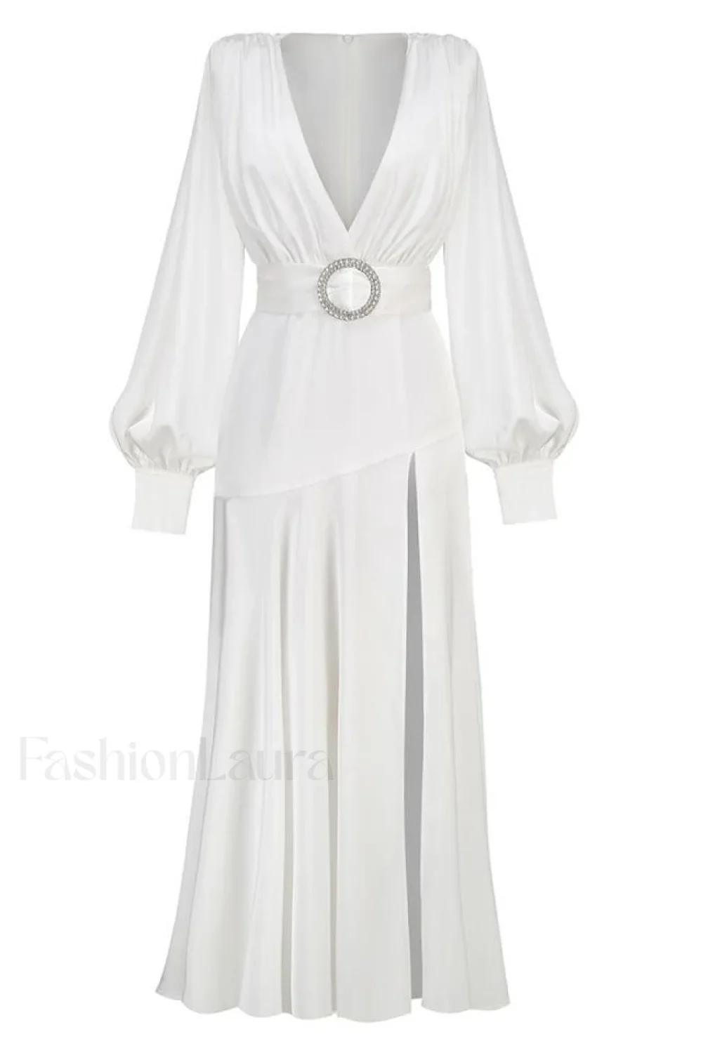 Michele Satin Stylish Formal Maxi Dress - Image 18
