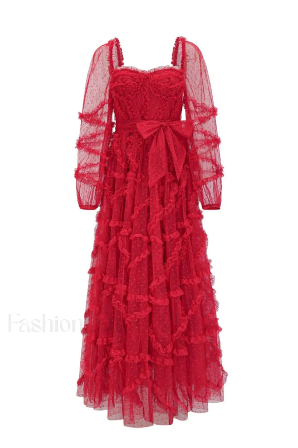 Maryam Sweetheart Stylish Belted Maxi Dress - Image 20