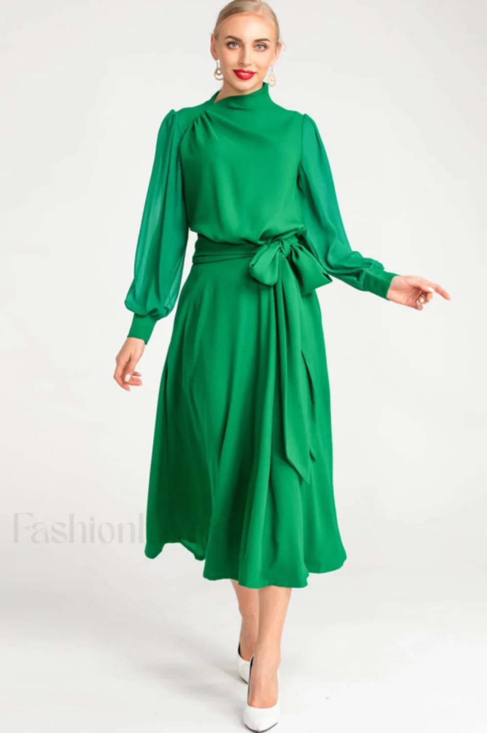 Magdalen Elegant Midi Dress - Image 4
