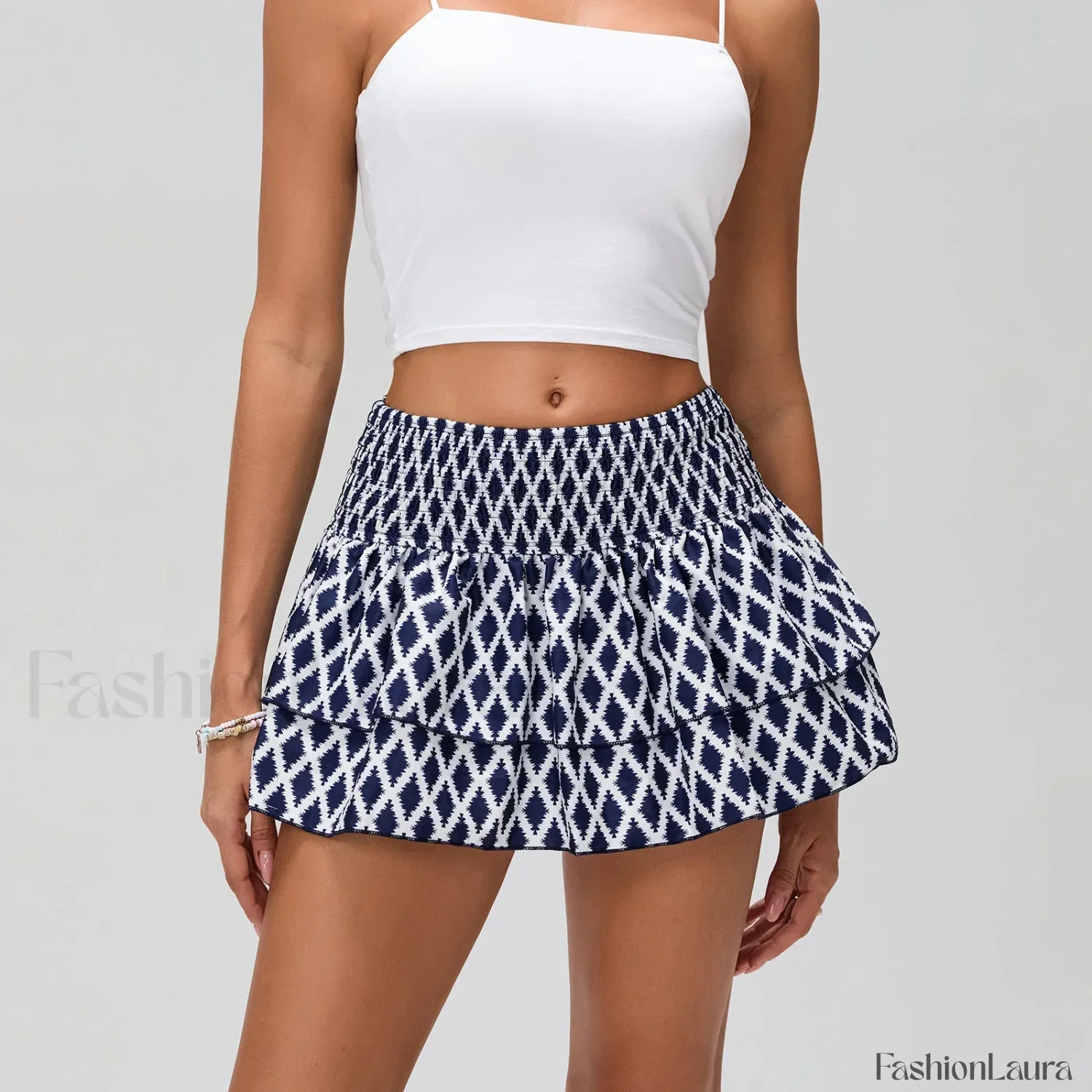 Floral Pleated Bohemian Mini Skirt - Image 17