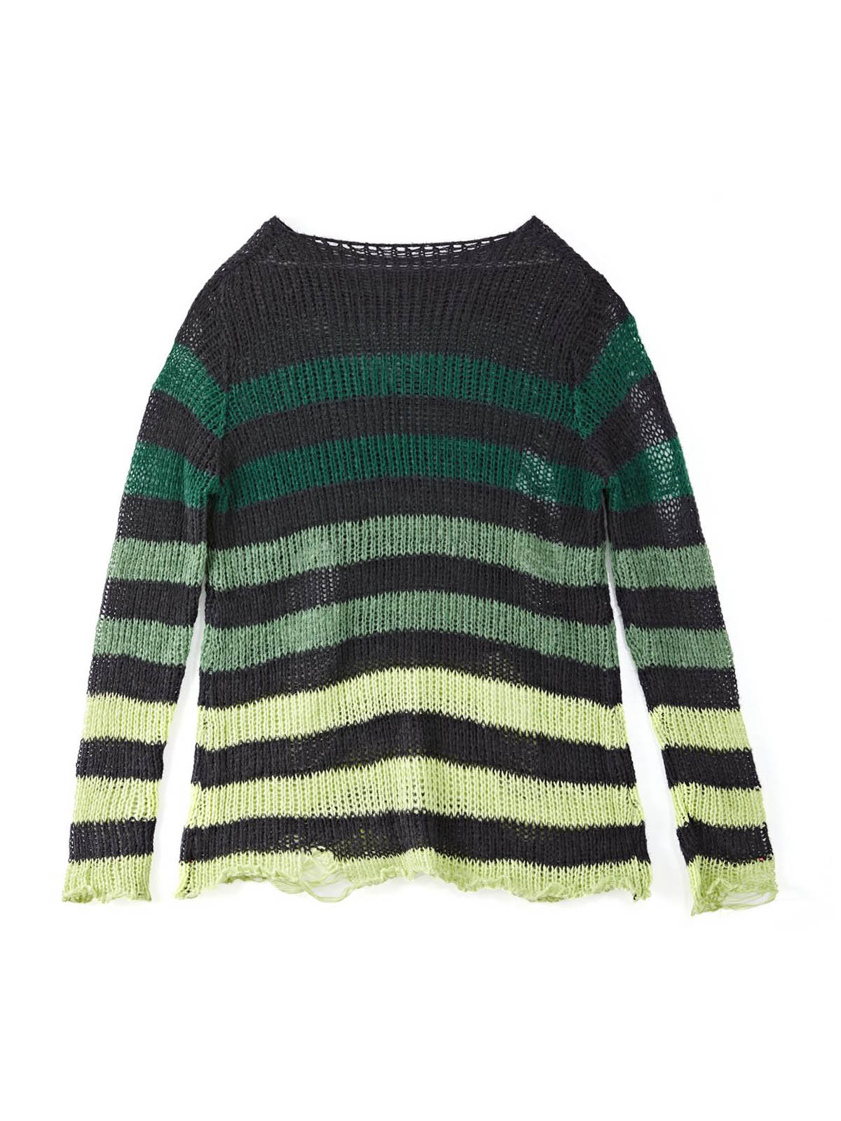 Gradient Striped Distressed Long Sleeve Mini Dress - Image 15