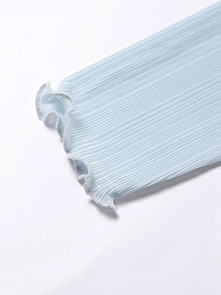 High Neck Semi Sheer Knit Top - Image 20
