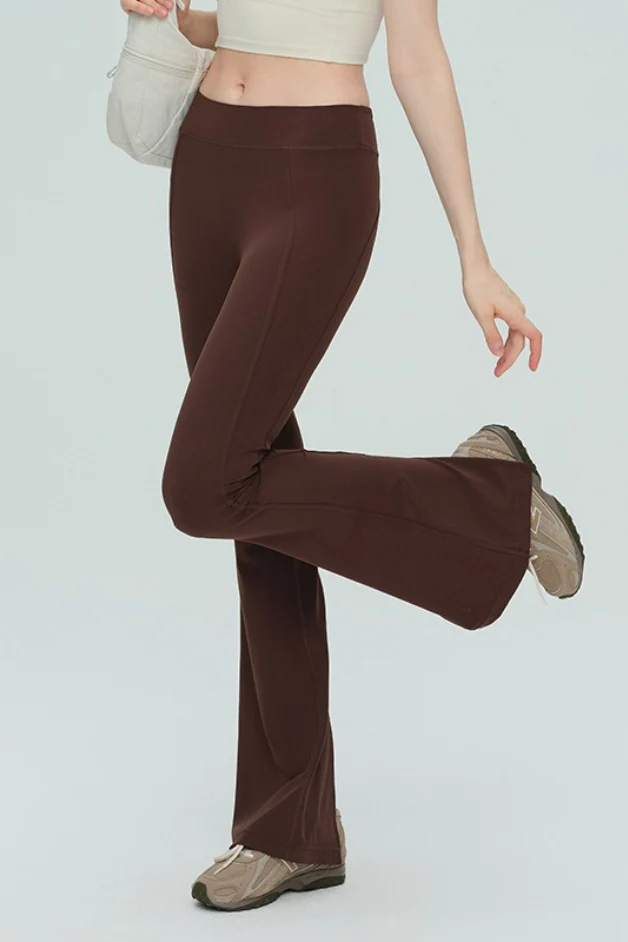 High-Waisted Breathable Flared Workout Slit Leggings