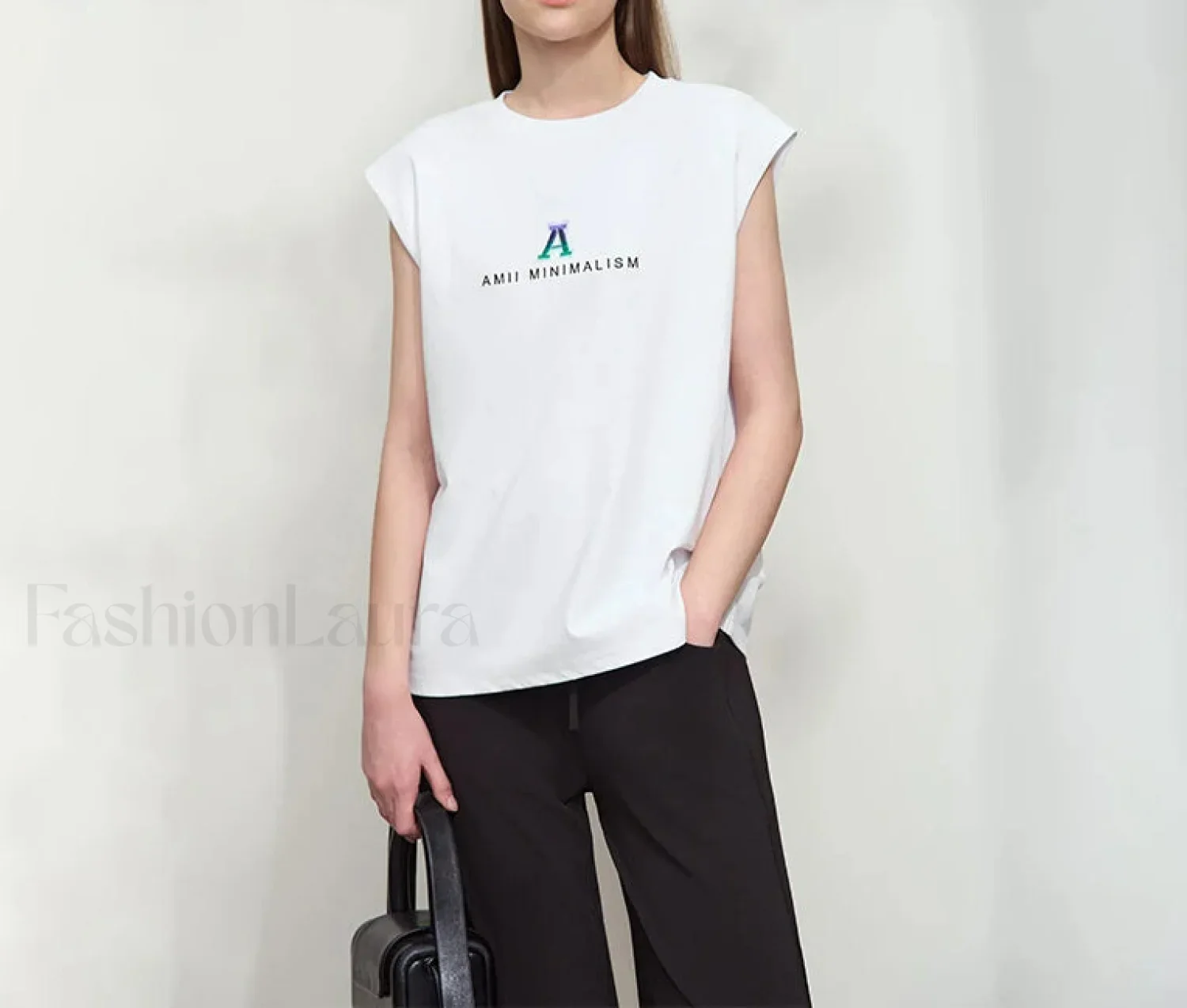 Knitted Letter Embroidered Loose T-Shirt - Image 3