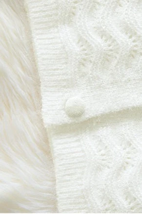 Lace Detail Long Sleeve Cardigan - Image 5